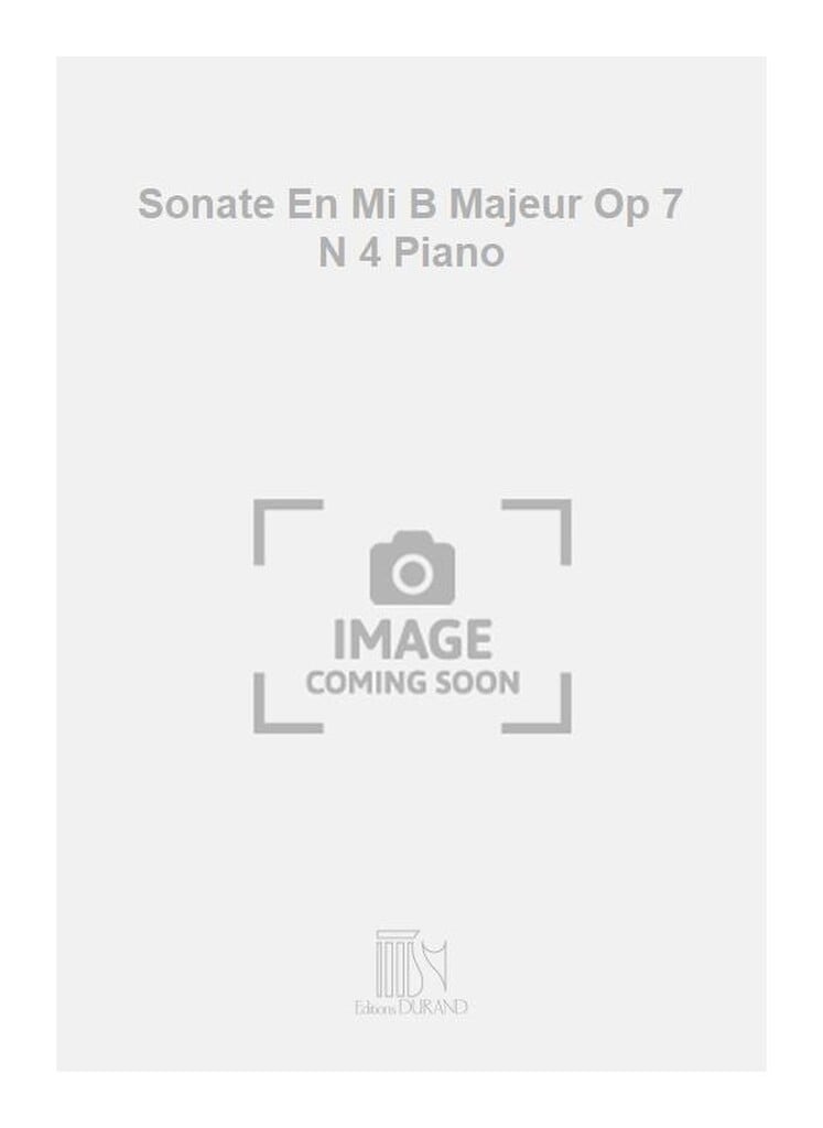 Sonate En Mi B Majeur Op 7 N 4 Piano